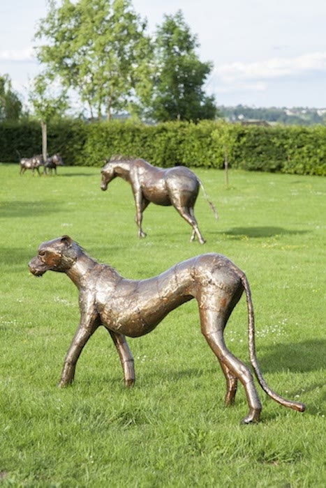 Gepard Skulptur Metal 1 maridadi art