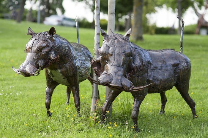 Wildschwein Skulptur Metall 02 2014 maridadi art